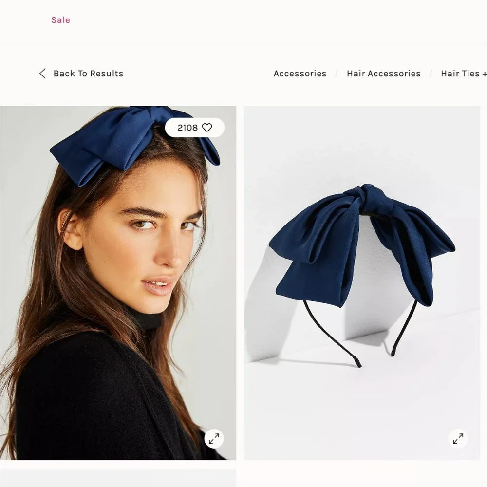 🌟VALENTINE'S DAY [Free People] Bianca Bow Headband (BLACK)
